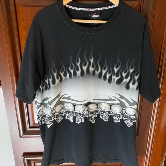 JNCO Other - Vintage JNCO Jeans Co Skulls In Flames graphic tee shirt